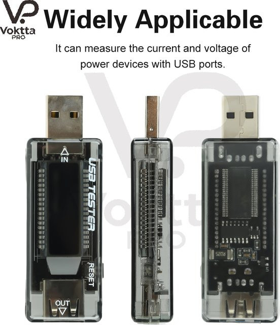 Voktta KWS-V21 USB Power Meter mit IPS LCD Display und USB-C Anschluss als Spannungsmessgerät und Multimeter - Bild 1