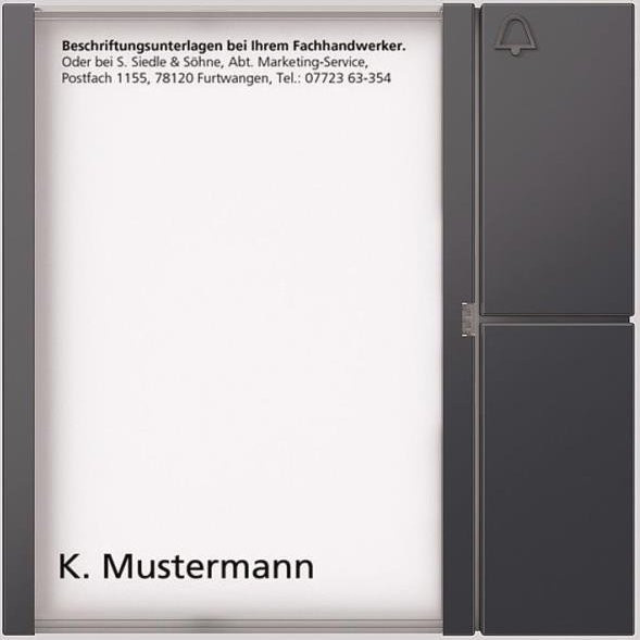 Siedle Tastenmodul TM 612-1 AG in Anthrazitgrau - Bild 1