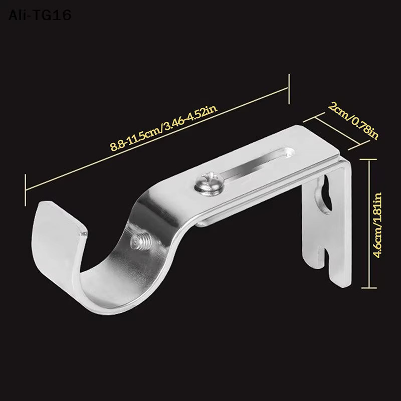 JETTING Vorhangstangen-Halterung aus Metall, 2er-Set Wandmontage, ausziehbare Römische Pole Halterung für Vorhänge - Bild 5