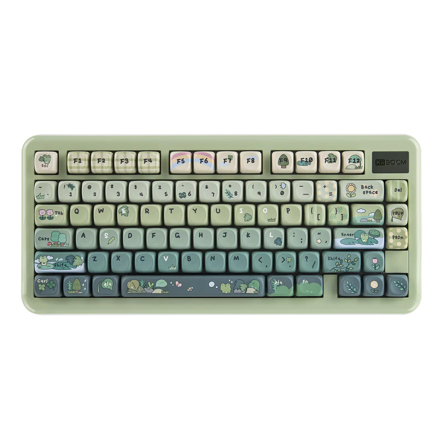 KiiBOOM Phantom81 Lite QMK/VIA 75 % mechanische Tastatur mit Hot-Swap und RGB-Hintergrundbeleuchtung, kabellos via Bluetooth oder 2,4 GHz sowie kabelgebunden, blaues ABS-Gehäuse - Bild 2