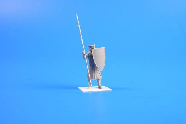 CMK Knight with spear, Ritter, 1:48, Kunststoff, Grau - Bild 1