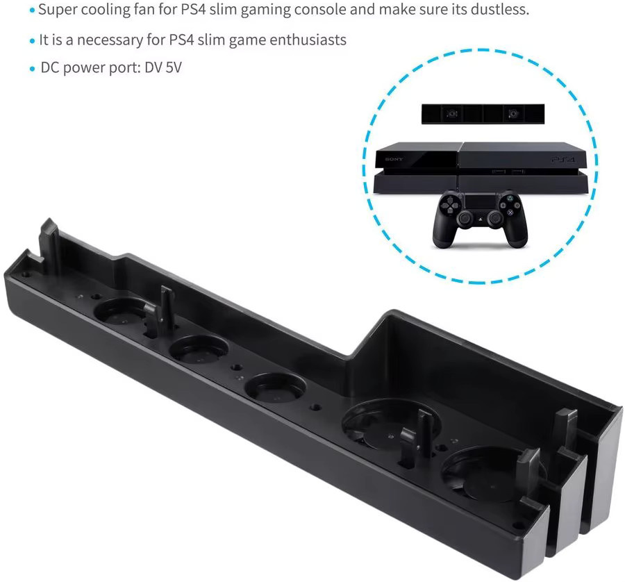 Sony Kühlhalter für PS4, PS4 Pro und PS4 Slim in Schwarz - Bild 4