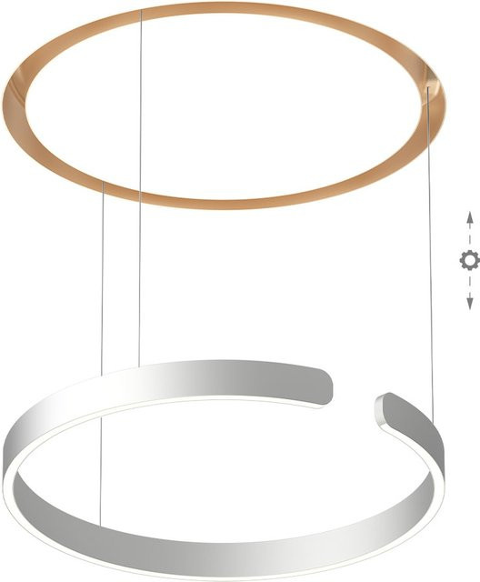 Occhio Mito Cosmo 60 LED-Pendelleuchte in Gold matt und Silber matt mit dimmbarer x-tra warm LED Lichtsteuerung (2200K - 3500K) - Bild 1