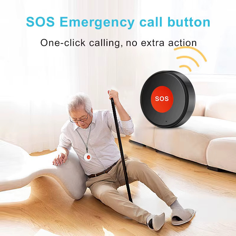 Tuya WiFi SOS Notfall-Panikknopf in Schwarz mit wiederaufladbarem Akku für die Smart Life App - Bild 2