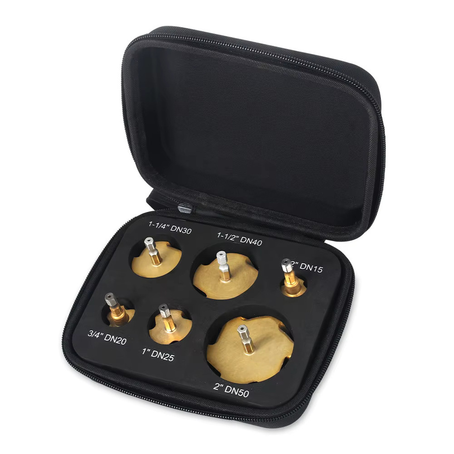 6-teiliges PPR-Bohrer-Set mit Sechskantschaft für Wasserrohr-Aufbohrungen, Gold, Durchmesser: 20 mm, 25 mm, 32 mm, 40 mm, 50 mm, 63 mm - Bild 6