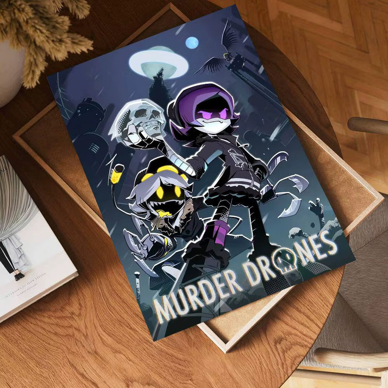 Potdemiel Anime Murder Drones Retro Wandposter aus Kraftpapier, Mehrfarbig, Rechteckig - Bild 4