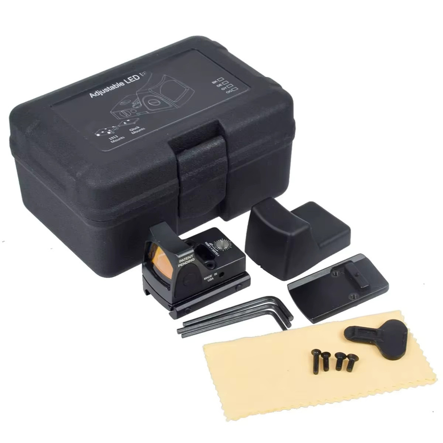 LAMBUL Taktisches Mini RM SR MR Holografisches Rotpunktvisier Kollimator Reflexvisier für 20mm Schiene in Schwarz - Bild 4