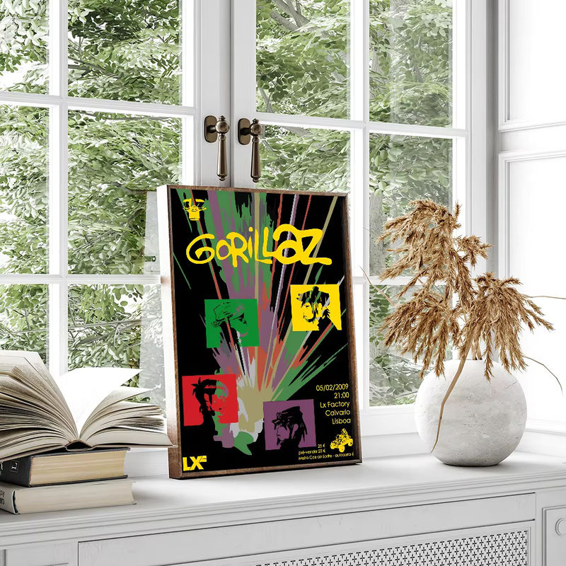 Gorillaz Hip Pop Poster in Weiß und Mehrfarbig, Hochformatiges Wandkunst-Poster aus Papier für deine Wanddekoration - Bild 5