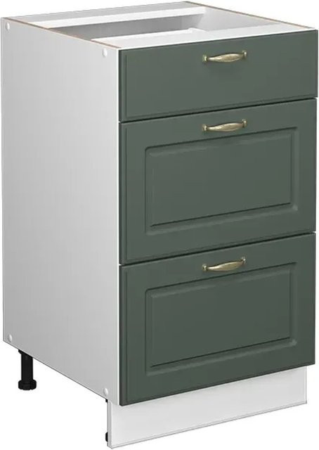 Vicco Küchenunterschrank Fame-Line Landhaus Grün-Gold-Weiß Breite: 50 cm - Bild 1
