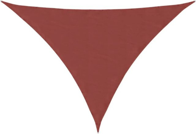Furnicato Sonnensegel aus Oxford-Gewebe dreieckig in Terrakotta Rot, B/T/H: 5 x 5 x 6 m - Bild 1