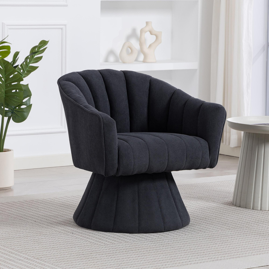 Gomyway Ergonomischer 360-Grad Drehstuhl mit Armlehnen in Grau, B/T/H: 70 x 66 x 72 cm - Bild 2