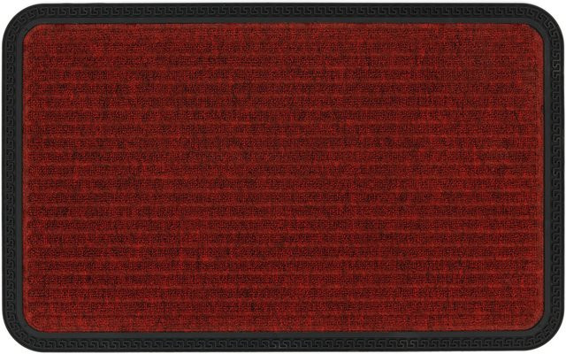 Fußmatte Astra Border Star in Rot mit Sternen-Design, B/B/H: 80 x 50 x 0,8 cm - Bild 1