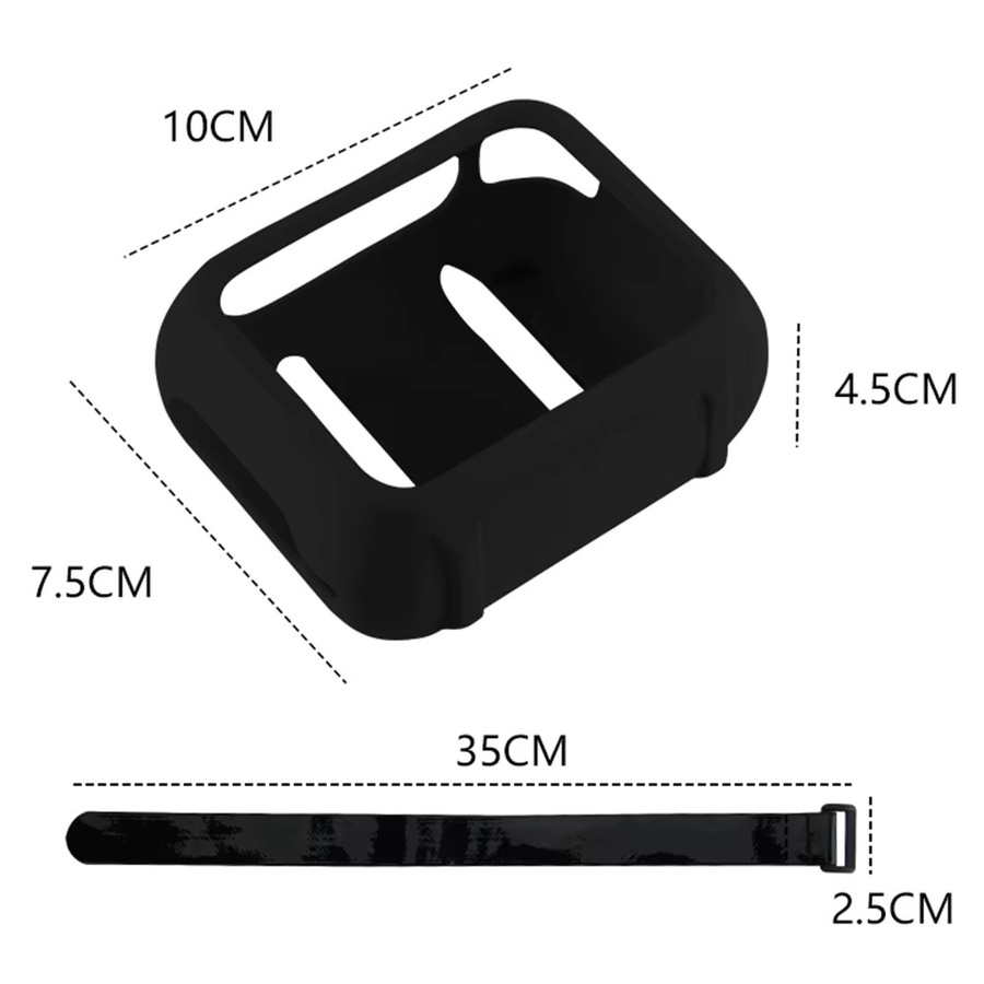 Silikon Schutzhülle in Schwarz für JBL GO 4 Bluetooth Lautsprecher mit Tragetasche und Fahrradhalterung - Bild 5