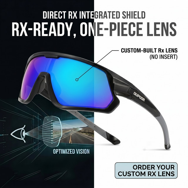 G. UKOLY Radsport-Sonnenbrille Herren, TR90, Vollrand, transparent - Bild 1