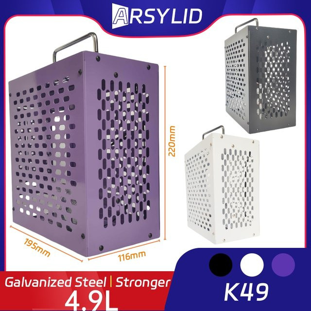 ARSYLID K49 ITX A4 Mini-PC-Gehäuse in Schwarz für Mini-ITX Mainboards mit 4,9 l Volumen und Unterstützung für bis zu 185 mm Grafikkarten - Bild 1