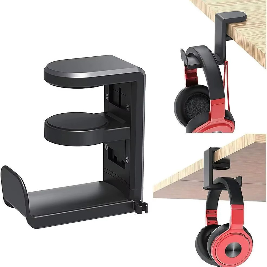 AILEHKUO Tisch-Clip Kopfhörerhalter Organizer für Gaming-Kopfhörer und Airpods Max in Schwarz oder Weiß - Bild 2