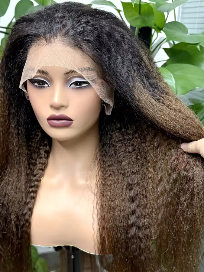 SISTER HAIR Yaki Haarperücke, gerade, Brasilianisches Remy Haar, Damen - Bild 5