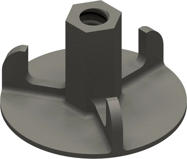 Schake Flügelmutter mit Flansch SW27, Flansch Durchmesser: 100 mm, verzinkt, Silber/Grau - Bild 1