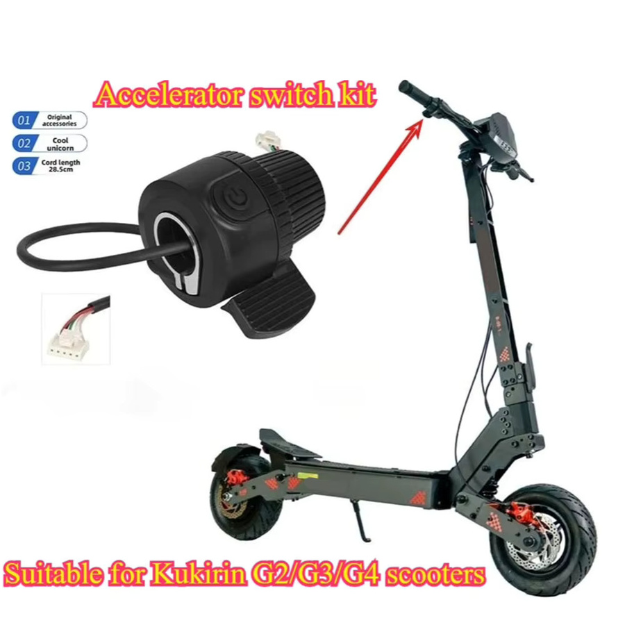 SPORTARC Roller Schalter Beschleuniger und Netzschalter für Kugoo und Kukirin G2 G3 G4 E-Scooter, Schwarz - Bild 4