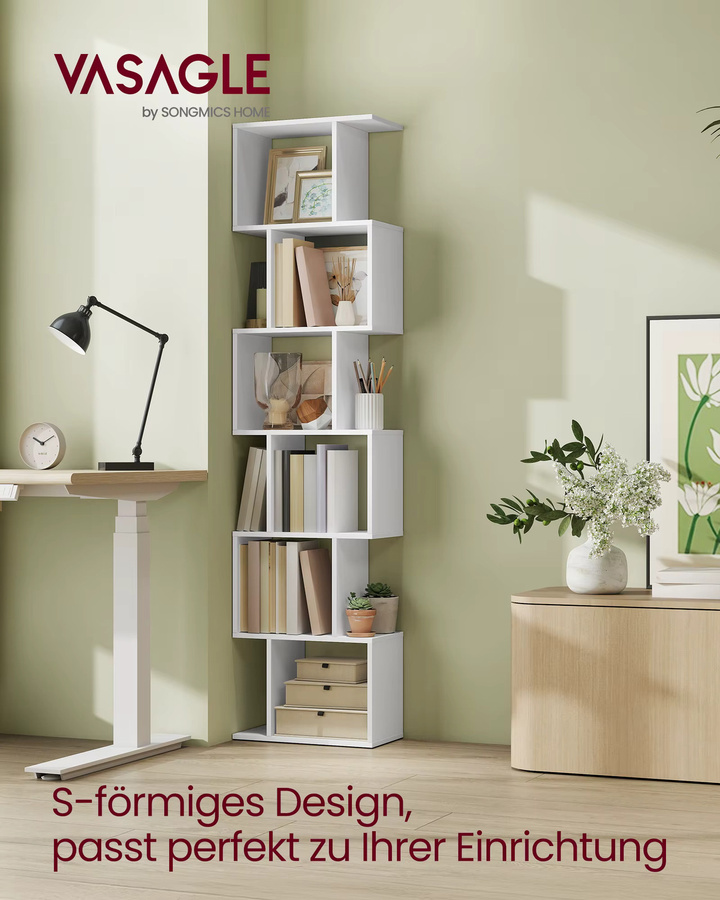 VASAGLE Bücherregal mit 6 Ebenen, freistehendes Standregal für Home Office, B/T/H: 24 x 40 x 191 cm - Bild 2