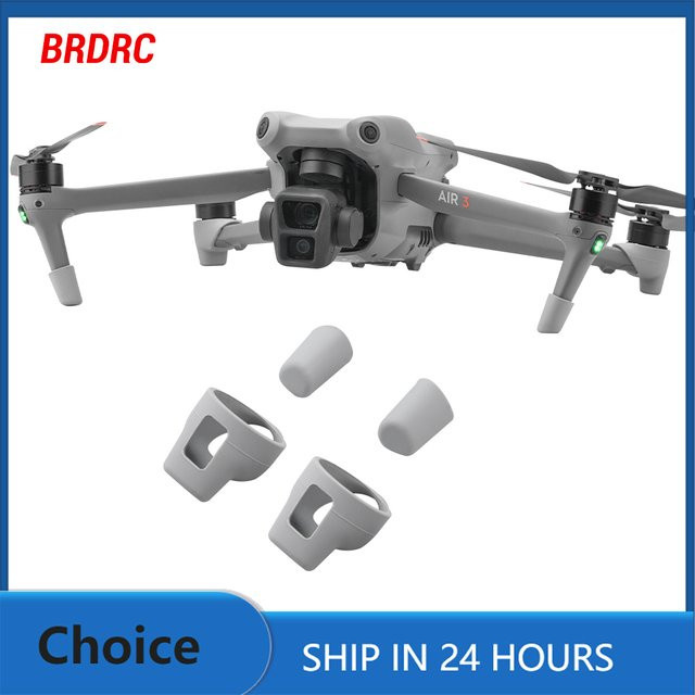 BRDRC Fahrwerk Schutz für DJI Air 3 und Air 3S in Grau als Anti-Verschleiß Fuß Abdeckung und Körper Unterstützung Zubehör - Bild 1