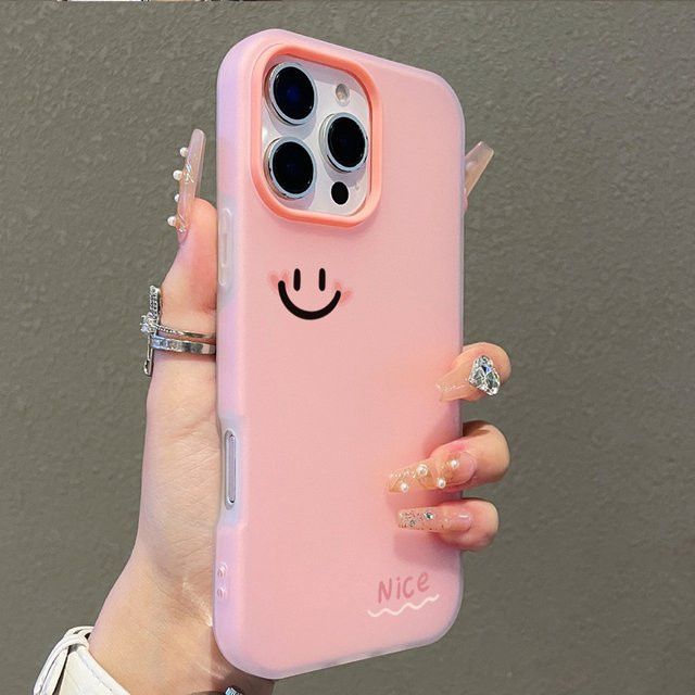 Samsung Galaxy Handyhülle mit süßem Smiley-Gesicht in Blau für verschiedene Modelle wie S26, S25 Ultra, S24, S23, S22, A57, A56, A55, A54, A53, A37, A36, A35, A34, A17, A16 und FE Modelle - Bild 1