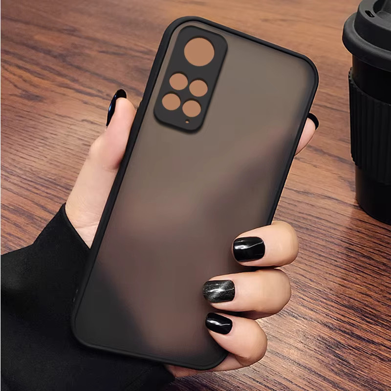 Stoßfeste Handyhülle für Xiaomi Redmi Note 11 Pro Note 10 10s 11 11s 12s 12 Pro Plus mit Soft-TPU-Rahmen und Hard-Back in Schwarz - Bild 1