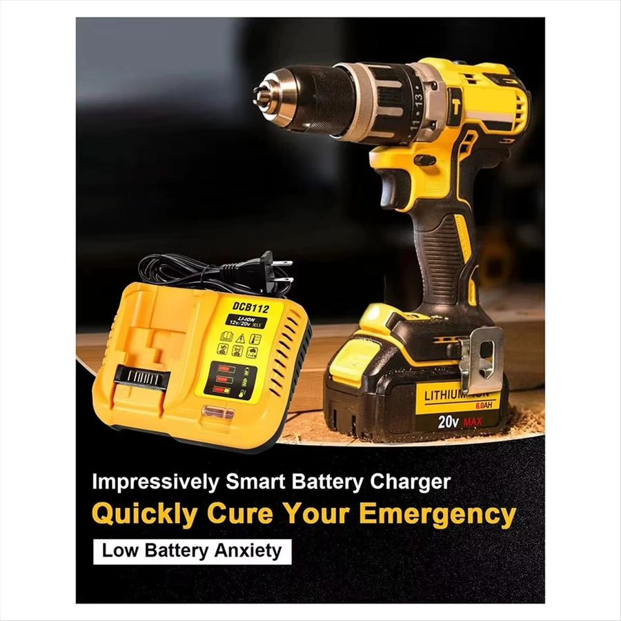 Dewalt DCB112 Lithium-Ionen-Batterieladegerät für 10,8V, 12V, 14,4V und 18V Akkus in Gelb - Bild 3
