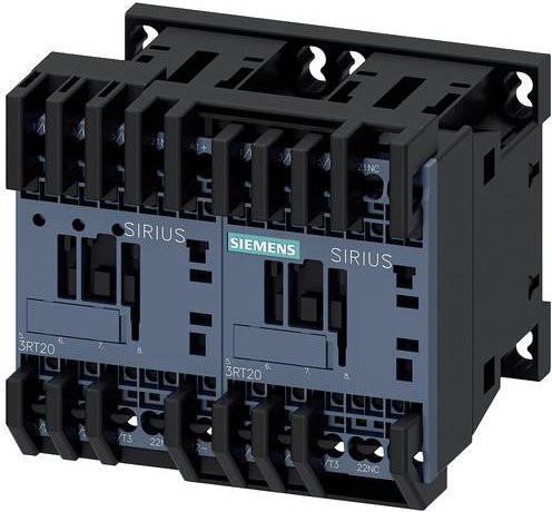 Siemens Wendeschützkombination 3RA2318-8XE30-2BB4, 3 Schließer, 11A, 690 V/AC, grau - Bild 1