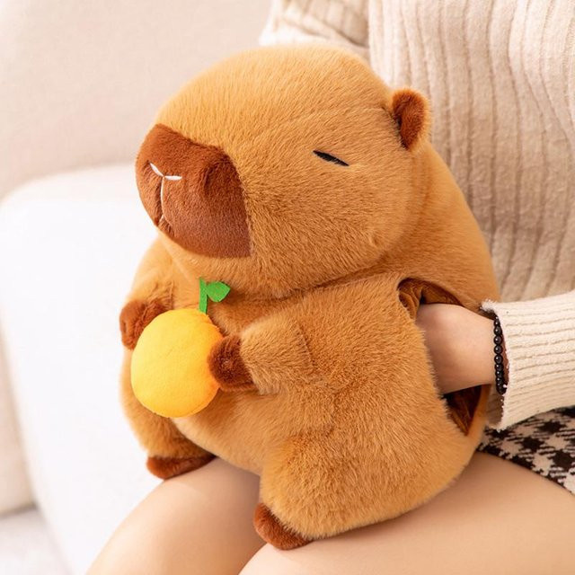 Yiran toy Capybara Plüschrucksack, Kuscheltier, 33cm, Braun - Bild 1