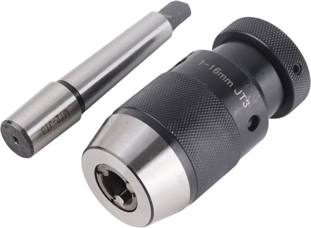 Neoglint JT3 Pro Serie Schlüsselloses Bohrfutter mit JT3-MT2 Geradschaftdorn für CNC, Silber, Edelstahl - Bild 1