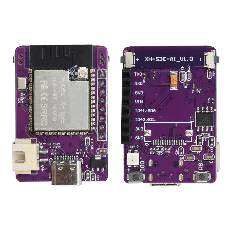 Diymore Mini ESP32-S3-N16R8 Entwicklungsboard für Xiaozhi Ai Voice Dialogue Robot Modul mit 0,96 Zoll OLED-Bildschirm und USB-C Schnittstelle in Lila - Bild 4