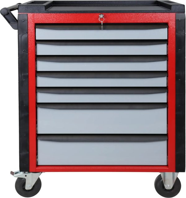 PROREGAL Werkstattwagen Cheetah Plus mit 7 Schubladen in Feuerrot und Silbergrau, H x B x T: 98,5 x 75 x 47,5 cm - Bild 1