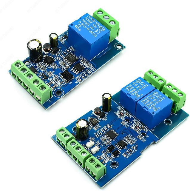 Si Tai&SH Modbus RTU Relaismodul mit 4 Kanälen und RS485 Kommunikation, Blau, 7-24 V - Bild 1