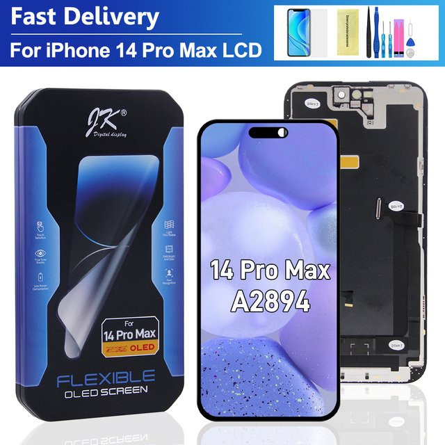 JK OLED LCD Display Touchscreen Digitizer Baugruppe Ersatzteil für iPhone 14 Pro Max in Schwarz - Bild 1