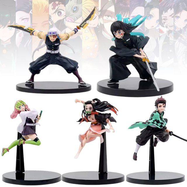 Qposket Anime Demon Slayer Figuren aus PVC in Multicolor, Höhe: 18 cm - Bild 1