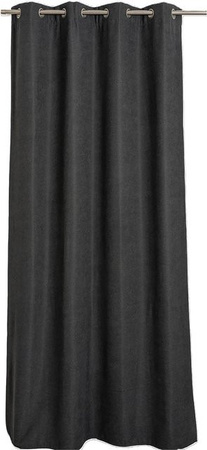 Cosy Living Wärmeschutzvorhang Luna mit Ösen, Dunkelgrau, B: 145 cm, H: 260 cm