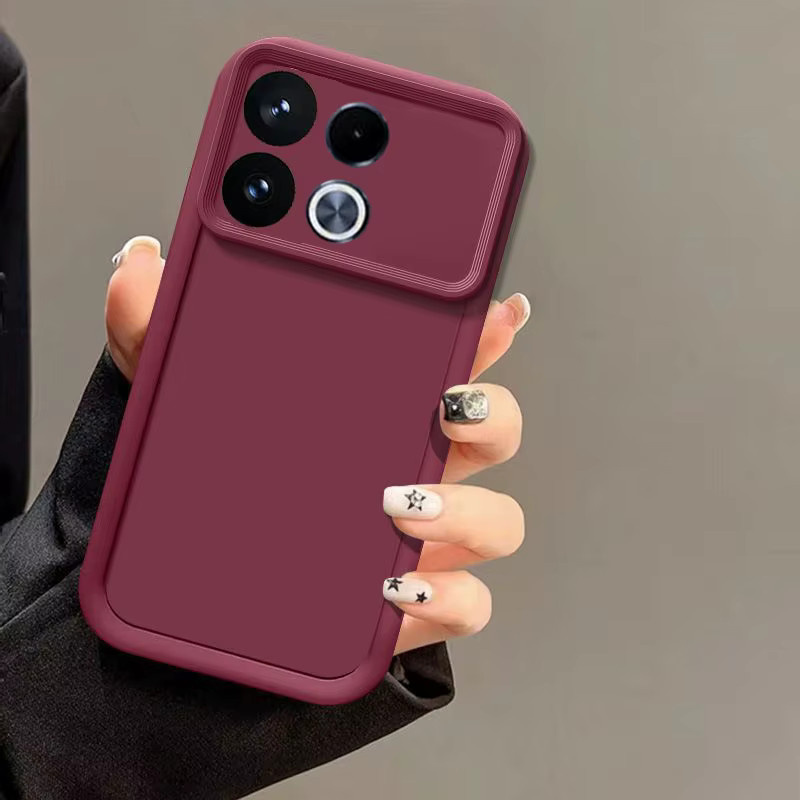 Infinix Note 40 5G Handyhülle X6852 Luxus Candy Matte Soft Cover in Weiß und Lila - Bild 1