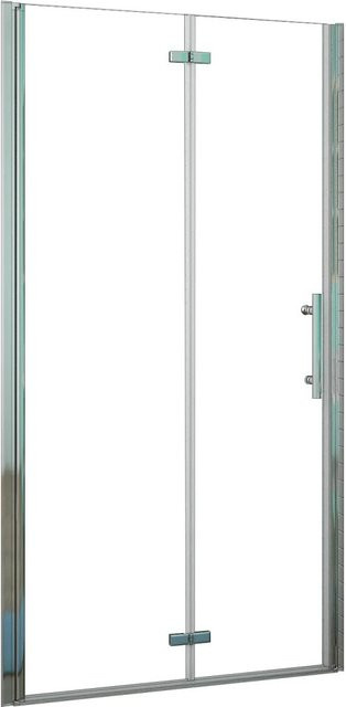 AICA Duschwand als Scharniertür aus Nano ESG Glas in Transparent, B: 110 cm, H: 185 cm, Glasstärke: 6 mm - Bild 1