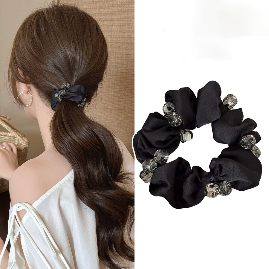 Ladeis' Haargummis, Schwarze Strass-Haarspangen, Haarbänder - Bild 2