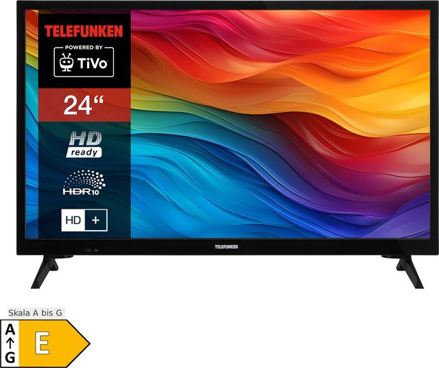 Telefunken XH24TO550S Smart TV 24 Zoll LED Fernseher in Schwarz mit HDR, Triple-Tuner und HD-ready - Bild 4