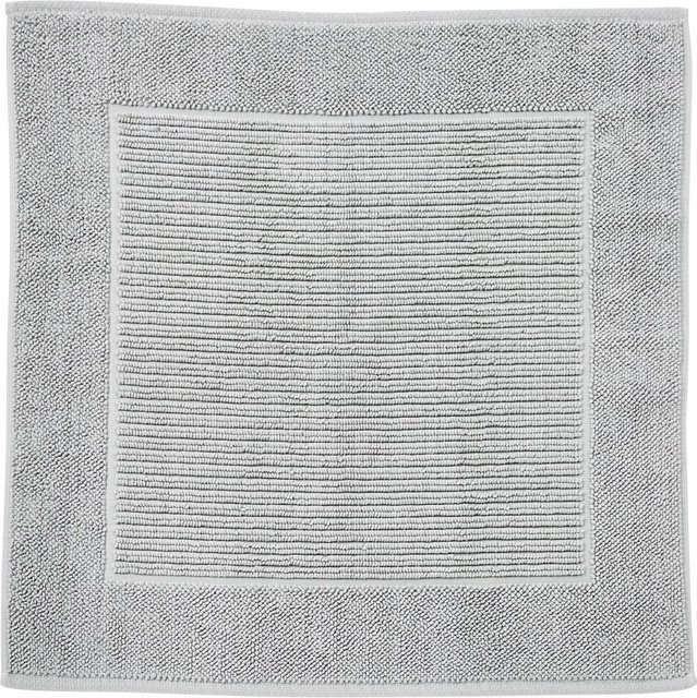 DONE Badteppich Damian gestreift modern grau aus Baumwolle - Bild 1