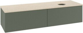 Villeroy & Boch Waschtischunterschrank Antao mit Frontstruktur und Beleuchtung, Farbe: Grau, B/T: 160 x 50 cm - Bild 1