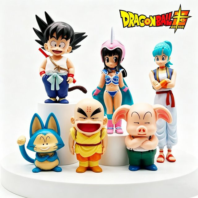 Bandai Dragon Ball Super Son Goku Krillin Bulma, Actionfigur, Kunststoff - Bild 1