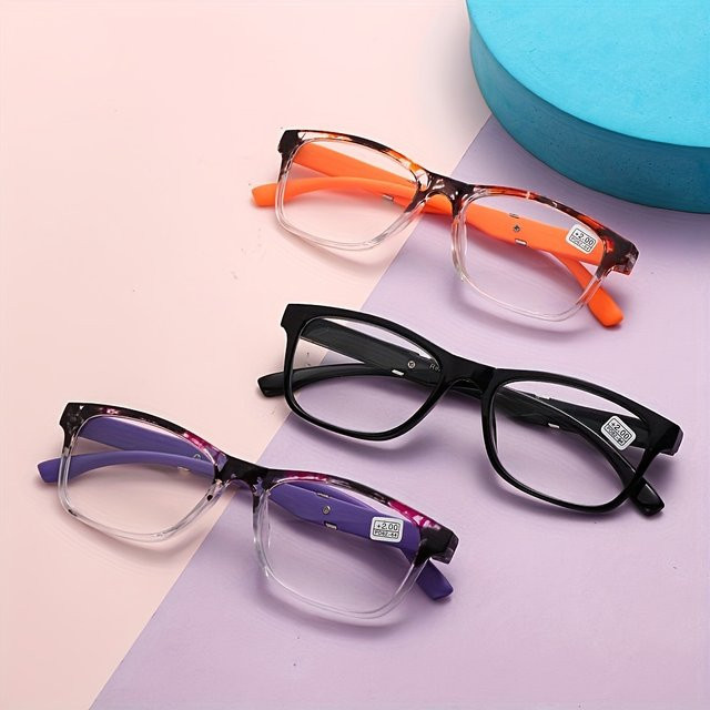 Lesebrille Unisex, Vollrand, rectangular, Kunststoff, multicolour, Krokodil - Bild 1