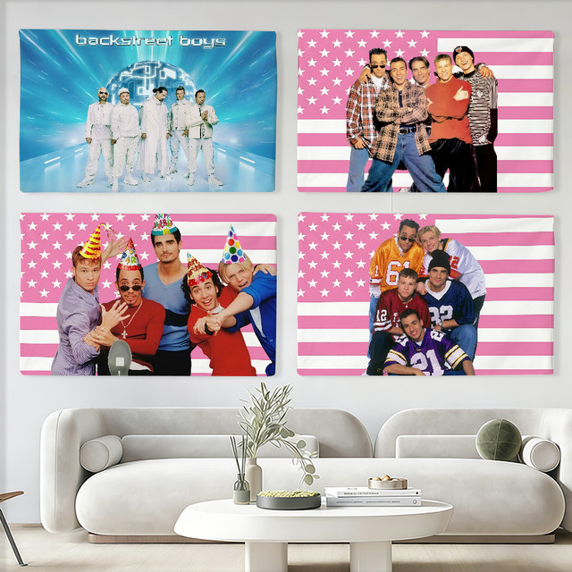 Backstreet Boys Flagge von Warner Bros. als Wandkunst und Banner für Party, Club, Outdoor oder Innenbereich, B/H: 60,0 x 40,0 cm - Bild 1