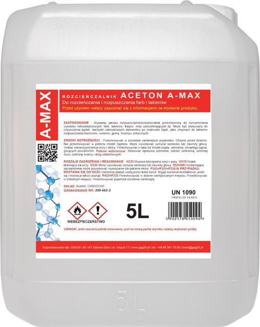 AMAX Aceton Lösungsmittelentferner transparent 5 l - Bild 1
