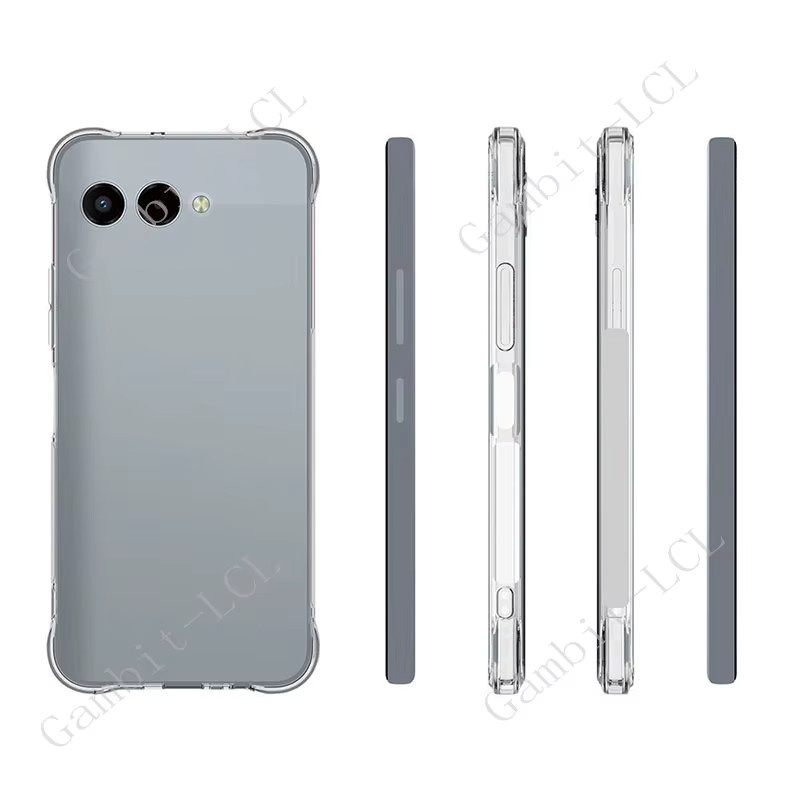 Stoßfeste TPU Schutzhülle von Gambit-LCL für T-Mobile REVVL 8 5G und T Phone 3 (6,6 Zoll) in Schwarz oder Transparent - Bild 1