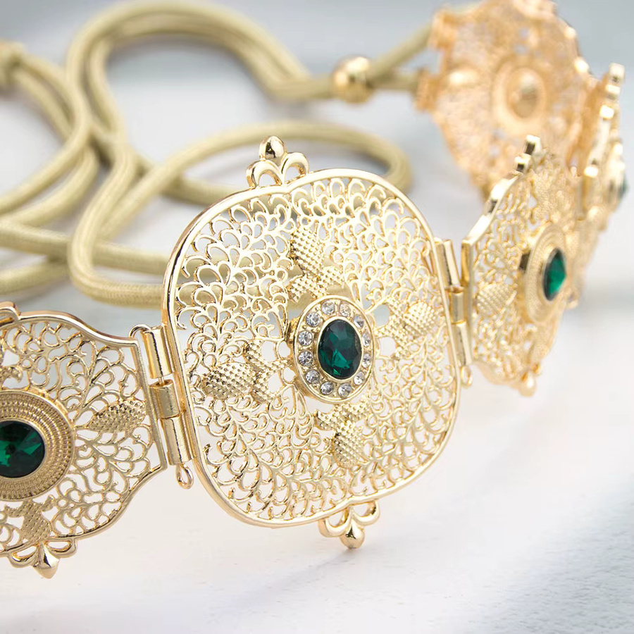 Sunspicems Gürtel Kette, Gold, Kristall, Damen - Bild 2