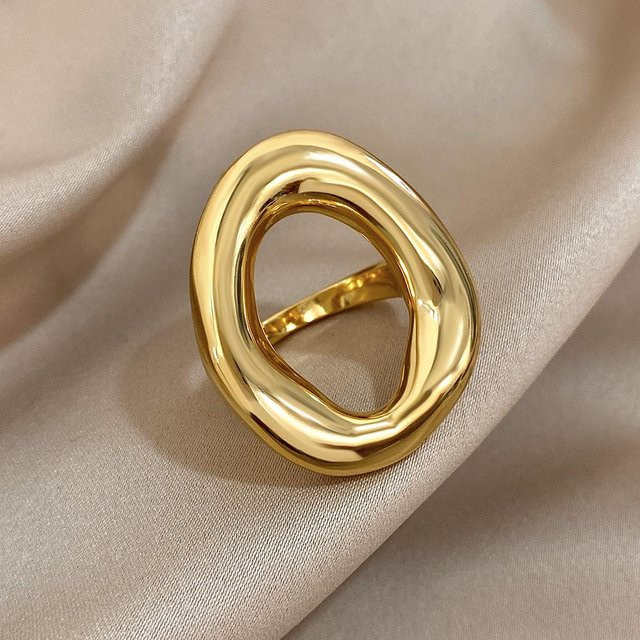 Lucky Star Jewelry Ring Edelstahl, Goldfarbe, Damen - Bild 1